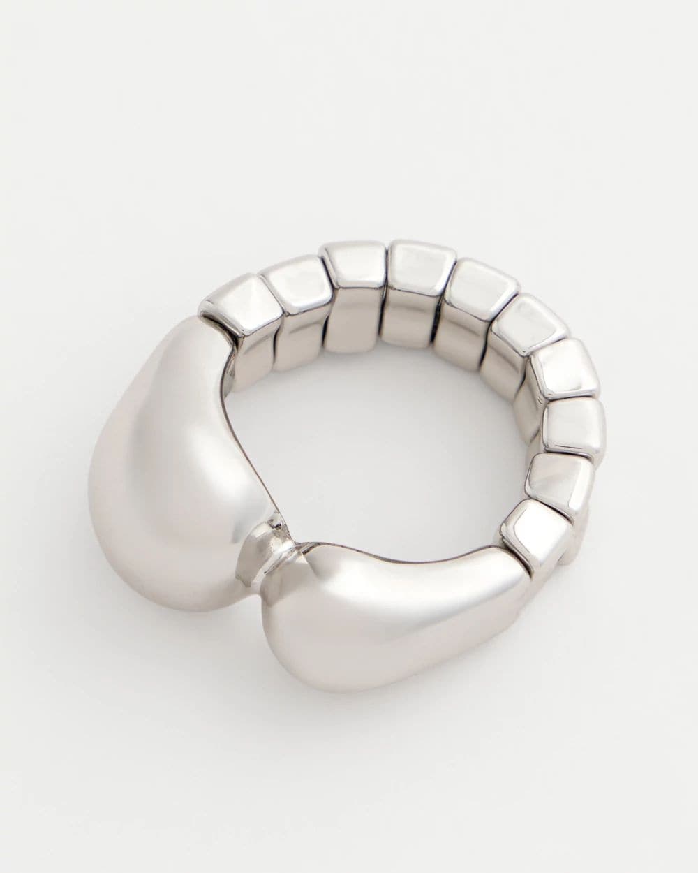 Curvy Silver Stretch Ring