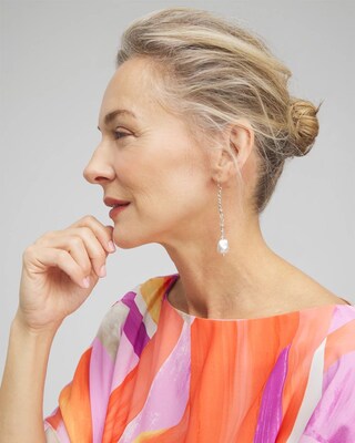 Faux Pearl Drop Earrings