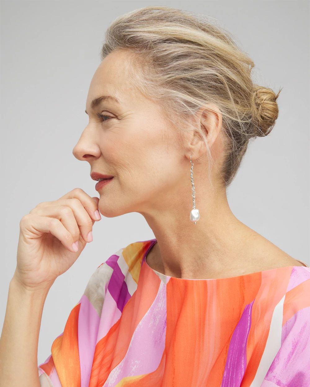 Faux Pearl Drop Earrings
