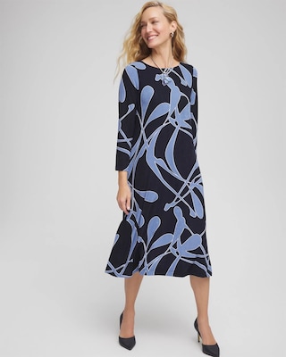 Travelers™ Abstract Midi Dress click to view larger image.