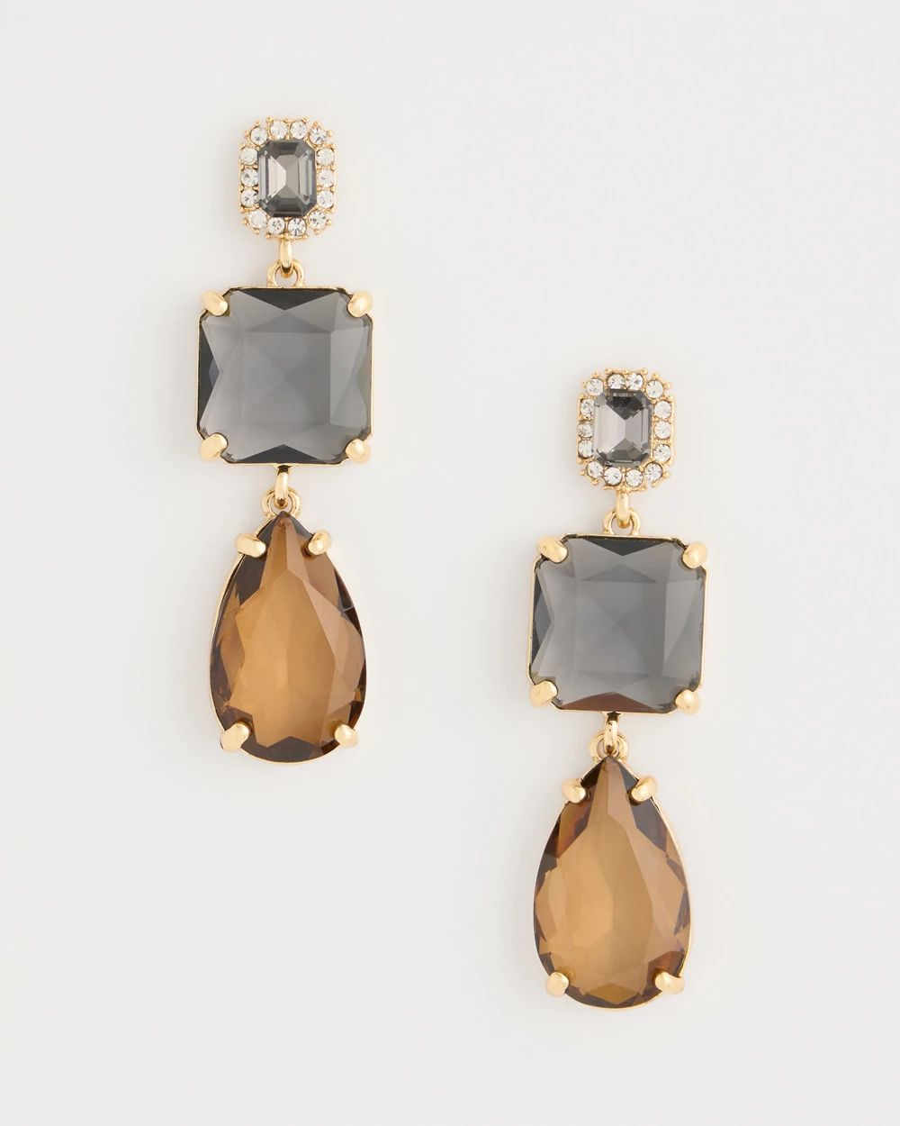Geo Linear Drop Earrings