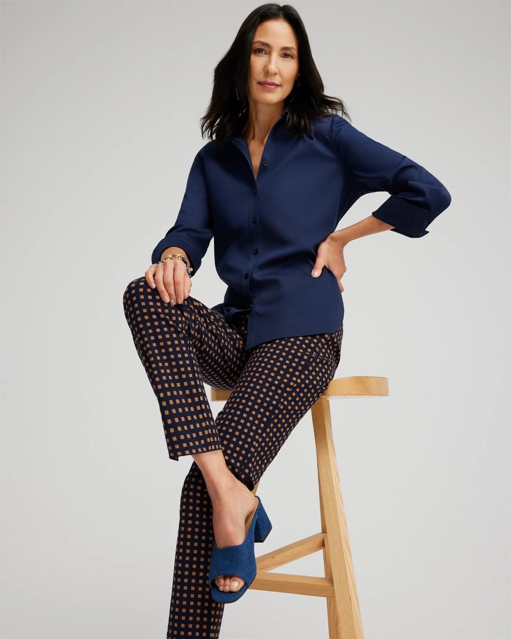 Brigitte Square Dot Ankle Pants