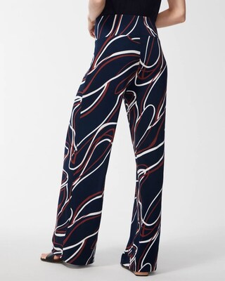 Petite Travelers Navy Wide Yoke Pants