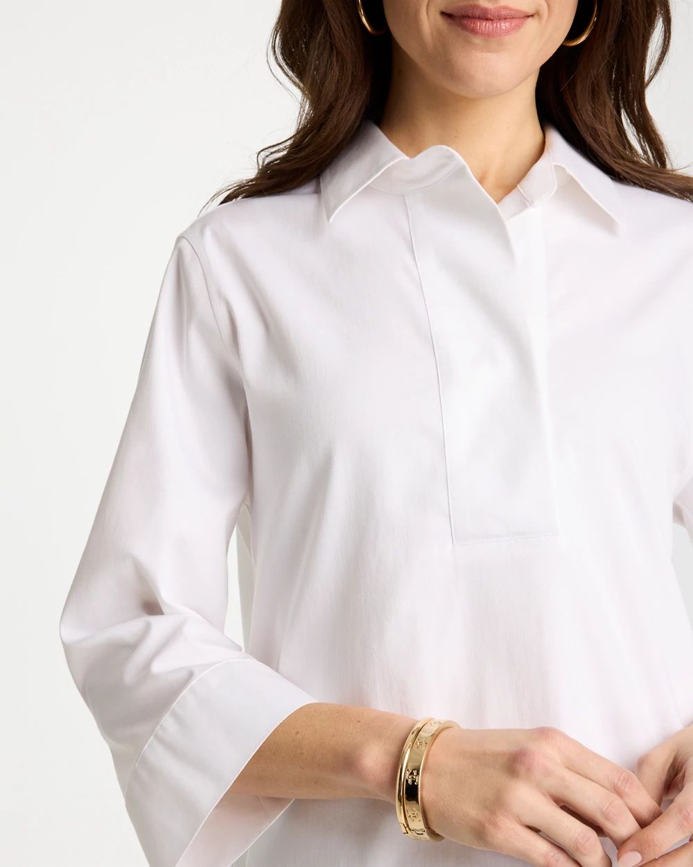 No Iron™ Stretch Popover Tunic click to view larger image.