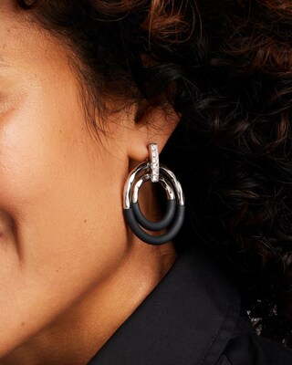 Pavé Drop Hoops