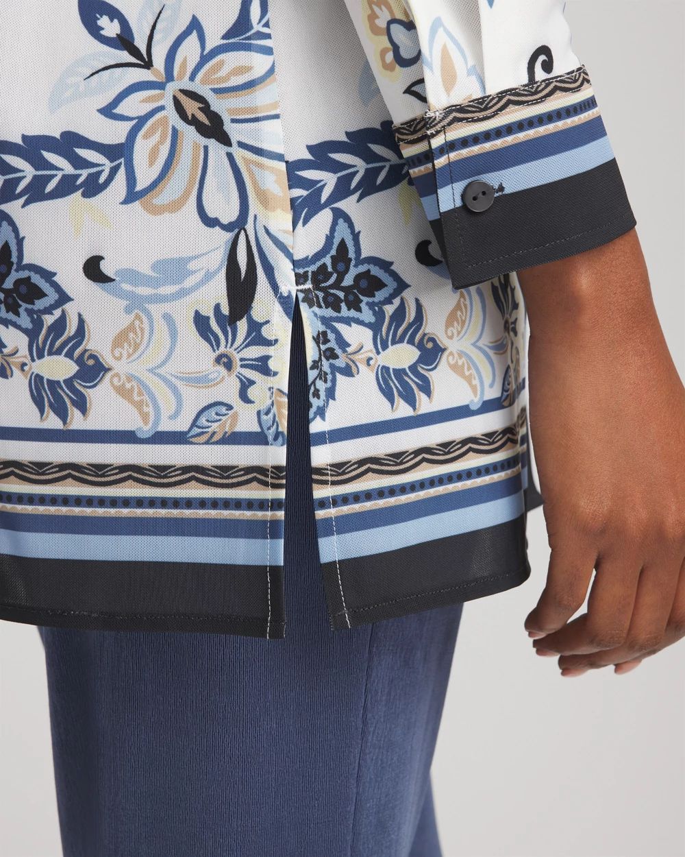 Travelers™ Collection Paisley Mesh Shirt Jacket