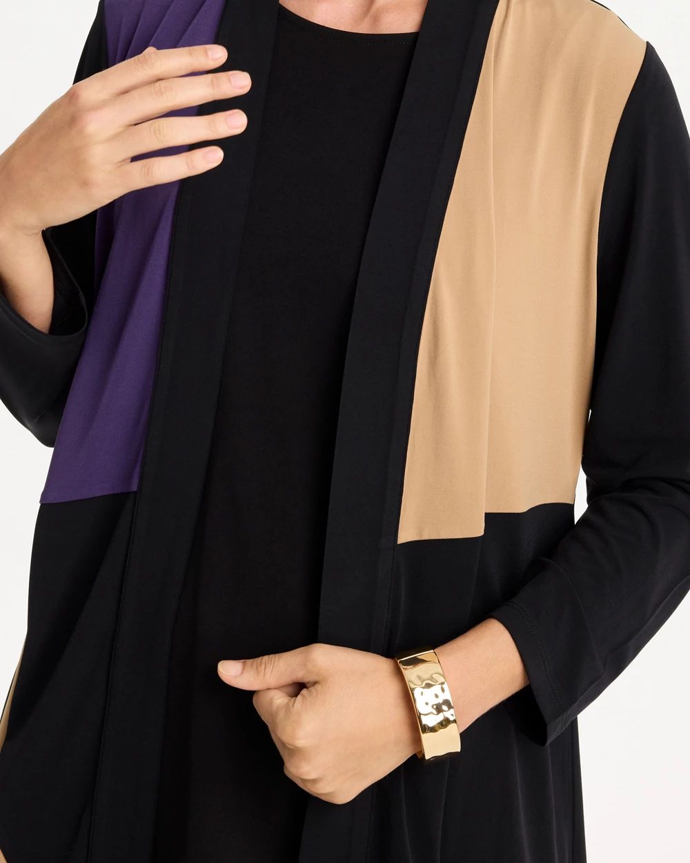 Travelers™ Knit Colorblock Cardigan click to view larger image.