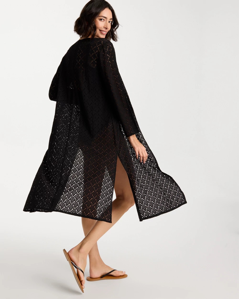 Long Knit Swim Cover-Up
