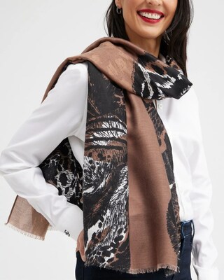 Cheetah Print Oblong Scarf
