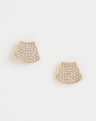 Gold Glitz Fan Earrings