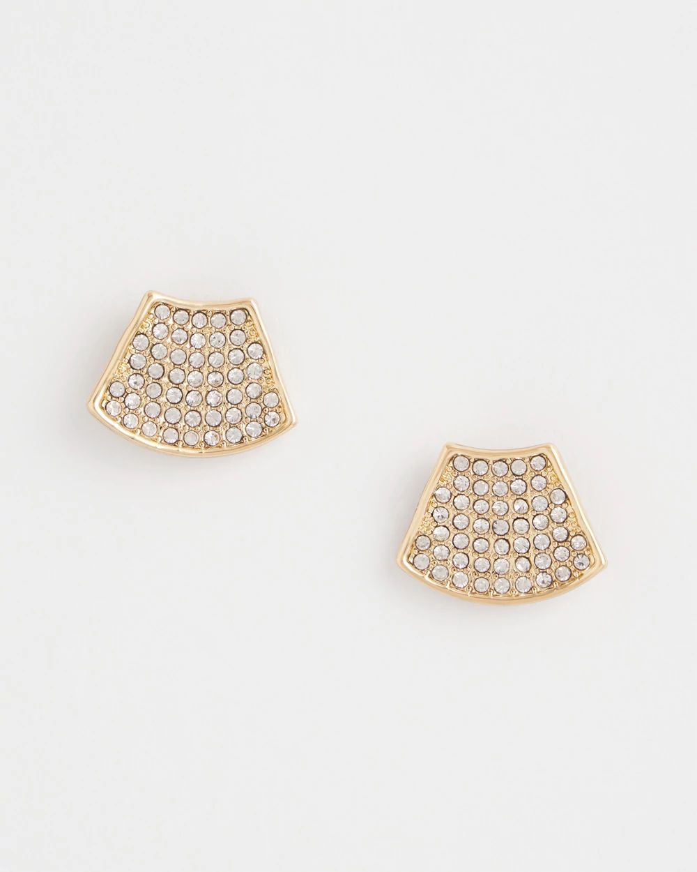 Gold Glitz Fan Earrings