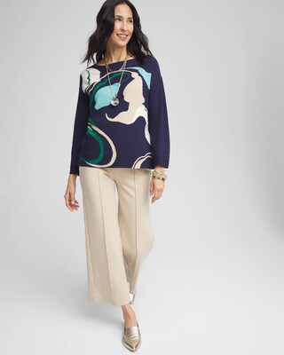 Wildflower Intarsia Pullover click to view larger image.