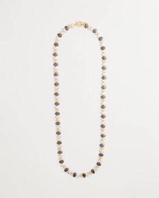 Tri-Tone Single-Strand Necklace