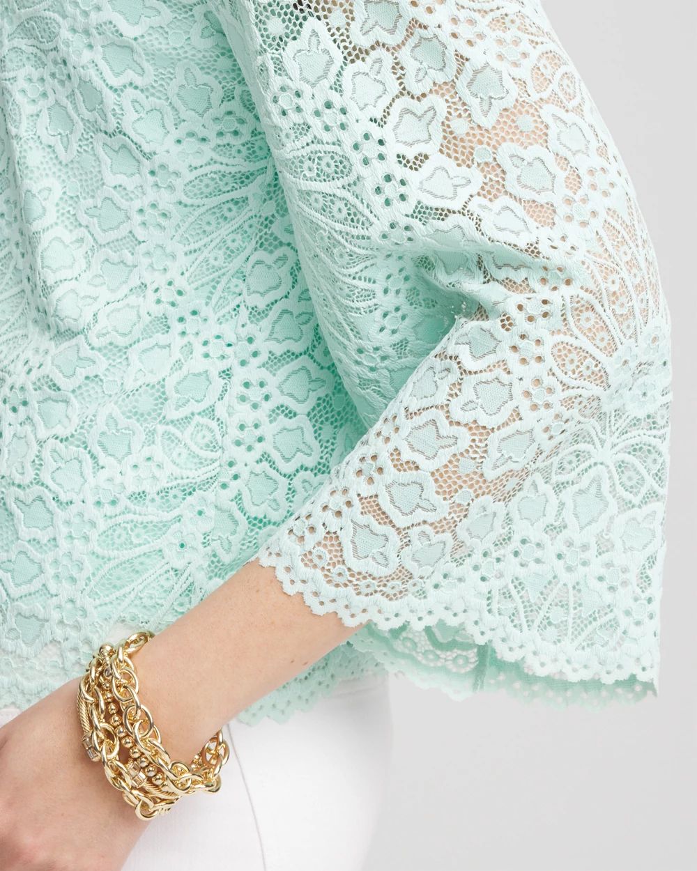 Scalloped Hem Lace Top click to view larger image.