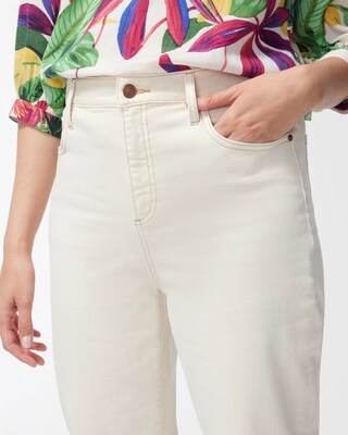 High Rise Straight Cropped Jeans