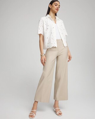 Black Label™ Wide Leg Cropped Pants click to view larger image.