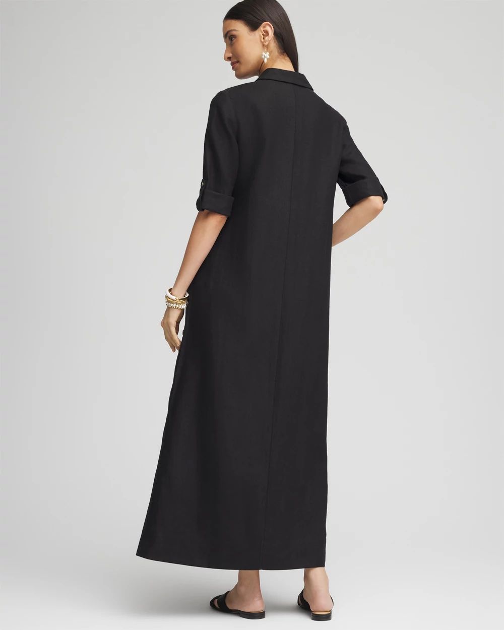 Linen Maxi Shirtdress