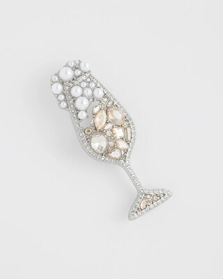 Champagne Glass Brooch