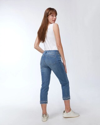 Petite Girlfriend Double Fray Crops