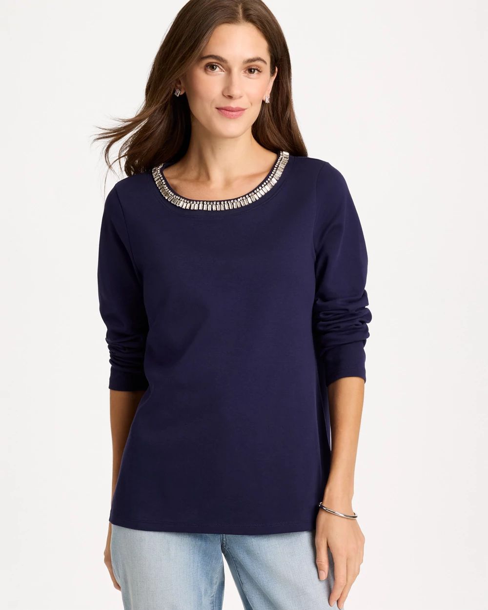 Embellished Cotton Tee