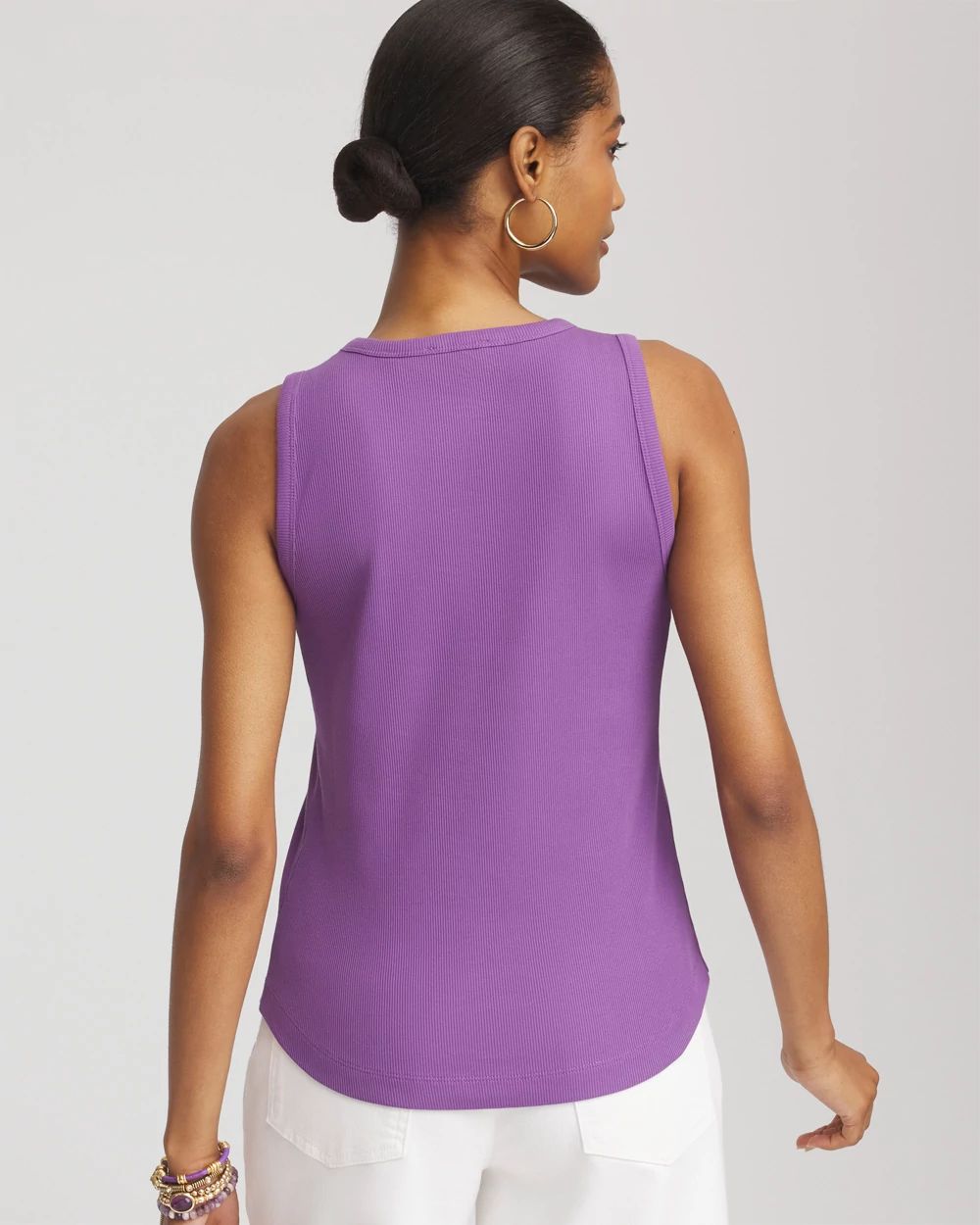 Ribbed High Neck Tank click to view larger image.
