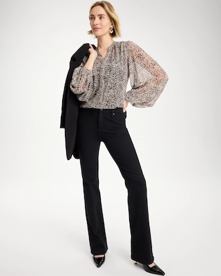 Georgette Printed Squares Blouse click to view larger image.