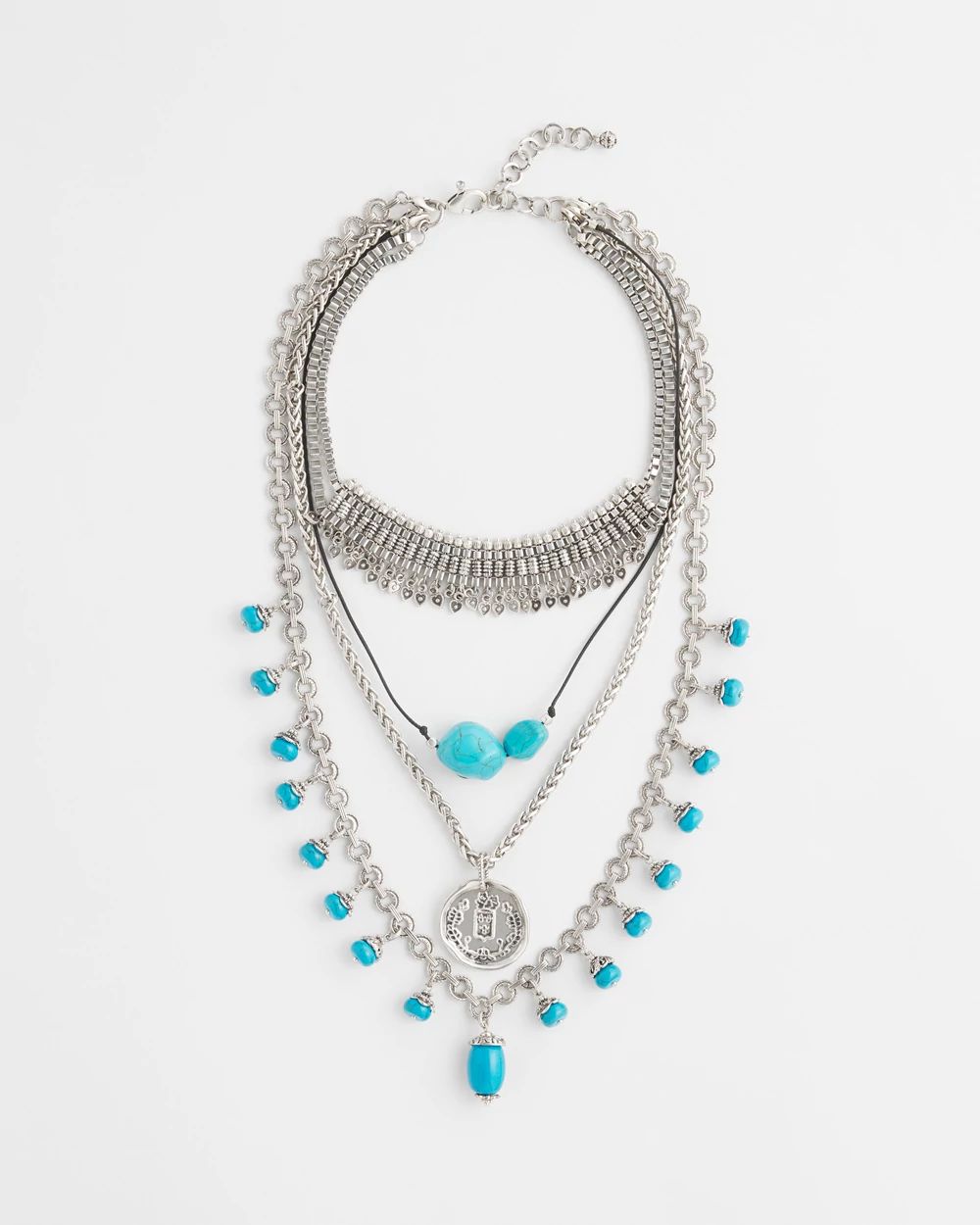 Convertible Turquoise Charm Necklace