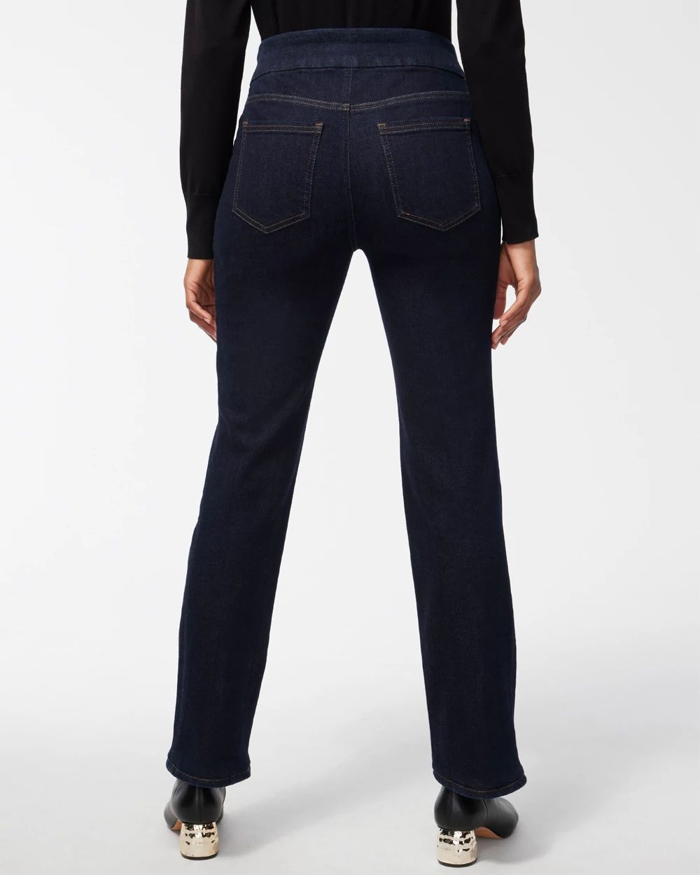 Denim Slim Pull-On Boot-Cut Jeggings