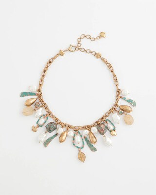 Copper Charm Bib Necklace click to view larger image.