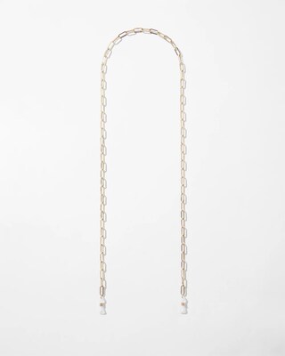 Gold Tone Paperclip Eyeglass Chain