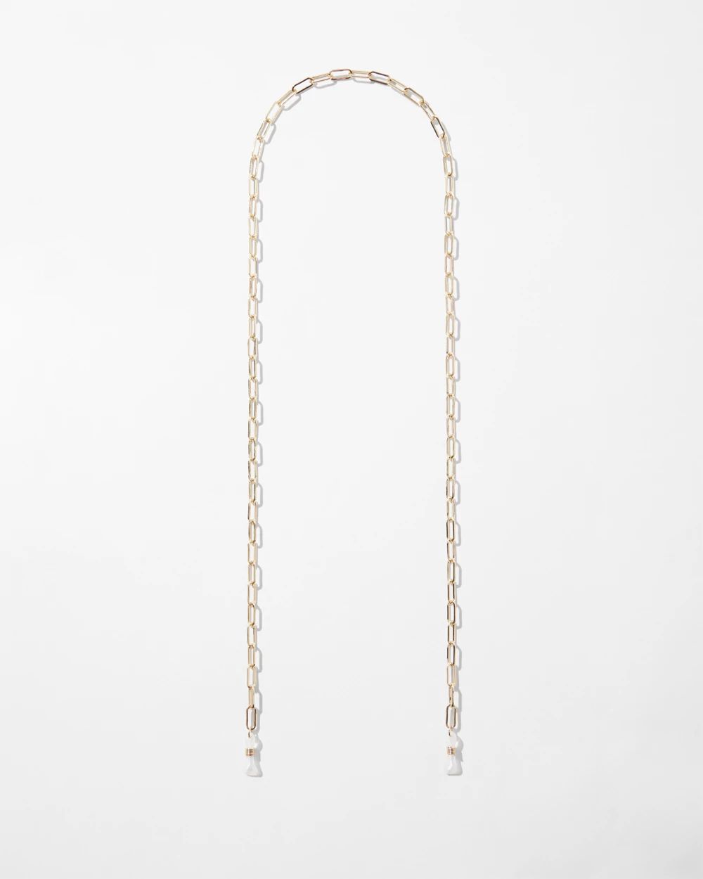Gold Tone Paperclip Eyeglass Chain