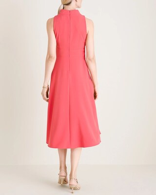 Vince Camuto Mock-Neck Midi Dress with High-Low Hemline
