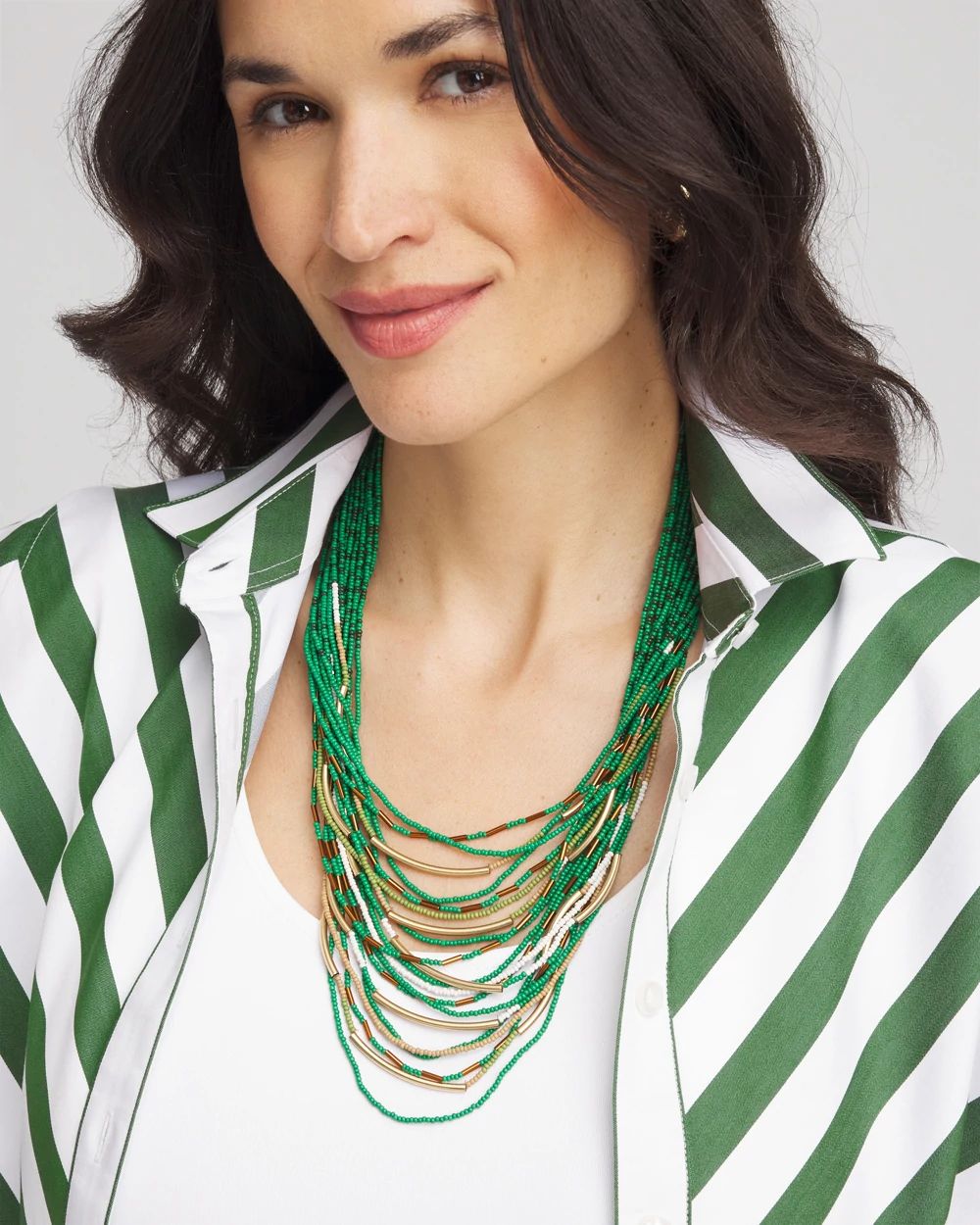 Layered Seed Bead Necklace