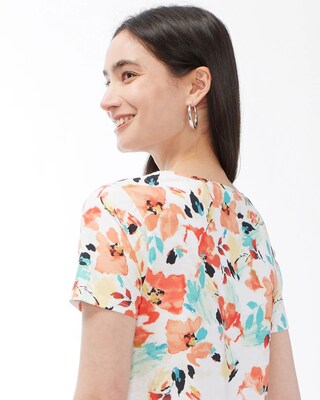 Zenergy Floral V-Neck Tee