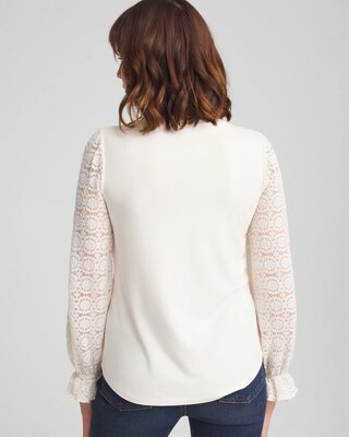 Touch of Cool™ Lace Sleeve Tee click to view larger image.