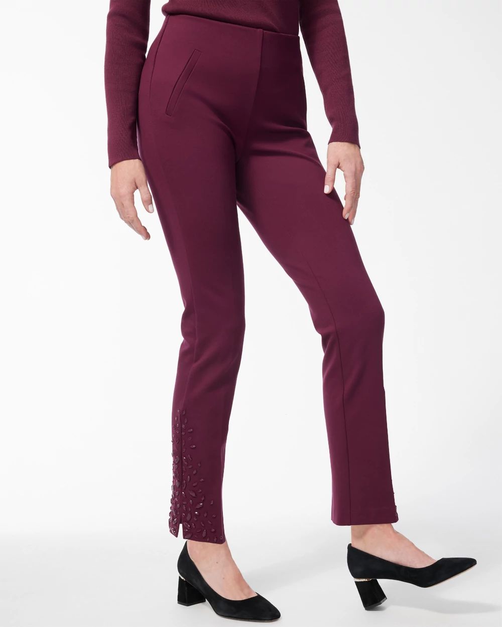 Juliet Beaded Slim Ankle Pants