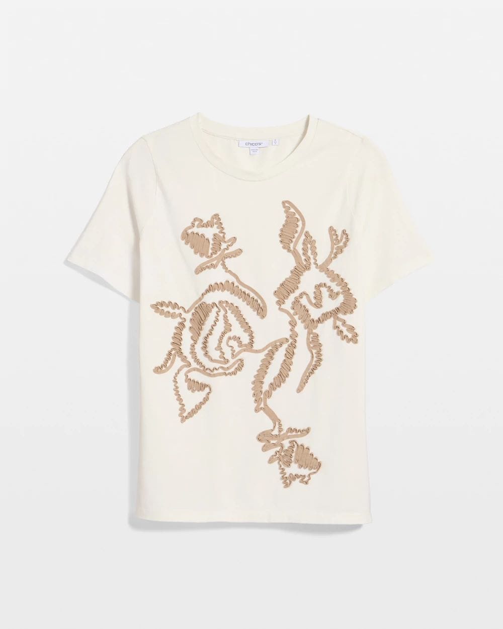 Soft-Stretch Cotton Applique Tee click to view larger image.