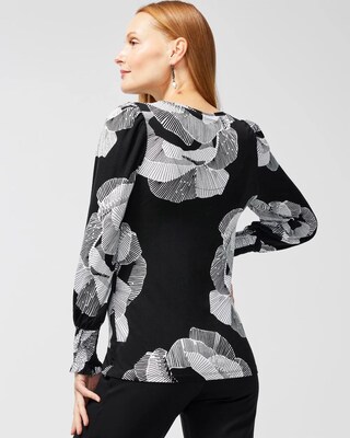 Touch of Cool Floral Smocked Tee