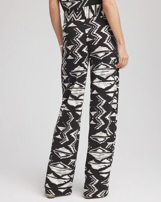 Travelers™ Crinkled Knit Wide-Leg Pants click to view larger image.