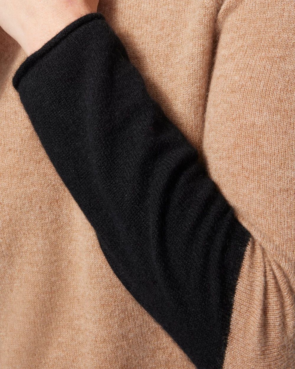 Cashmere Colorblock Crew Neck Sweater