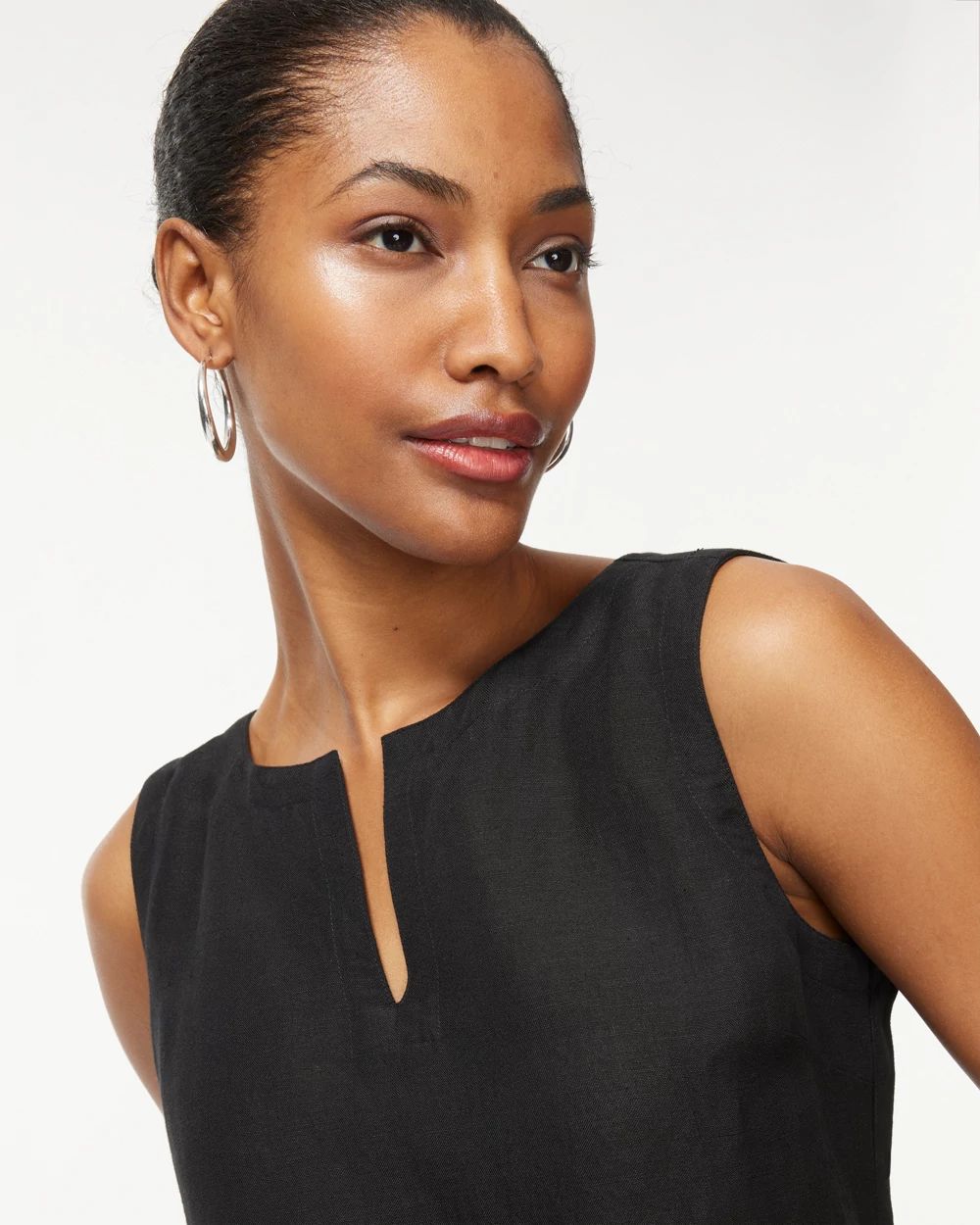 Linen Scallop Hem Tank