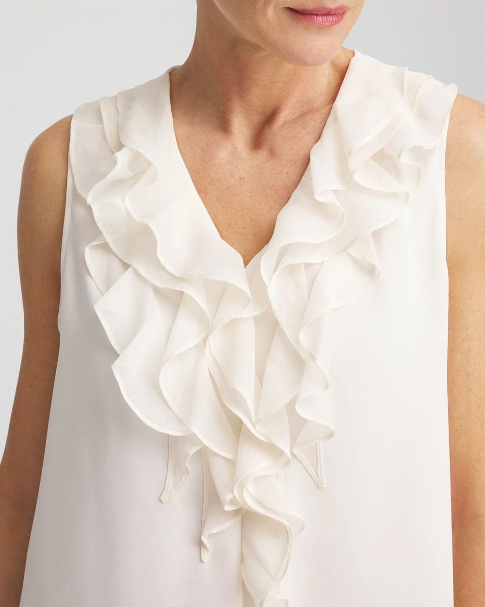 Satin Ruffle Tank