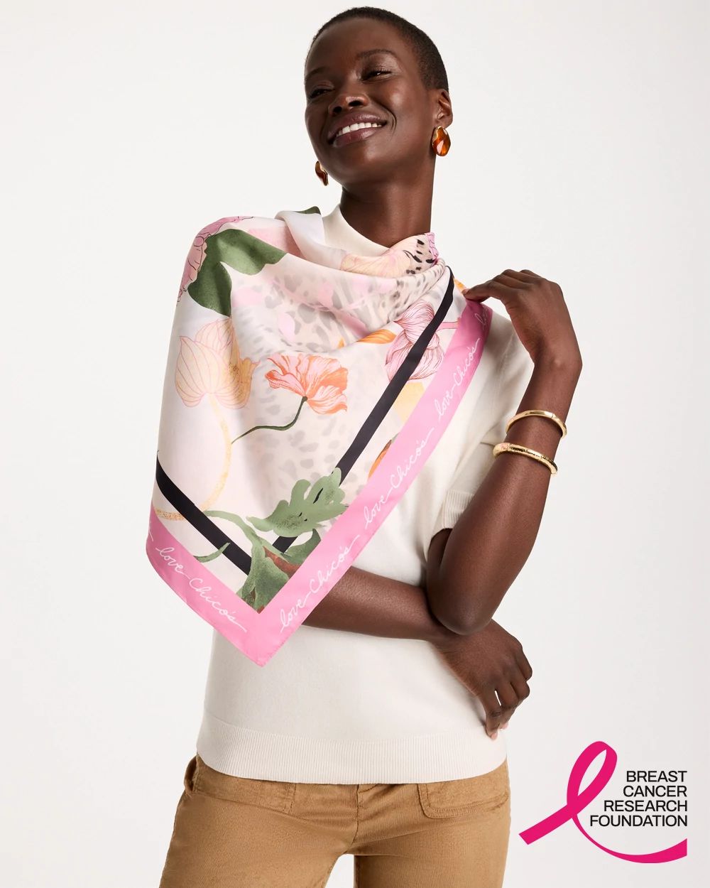 Limited-Edition Floral Animal Print Scarf click to view larger image.