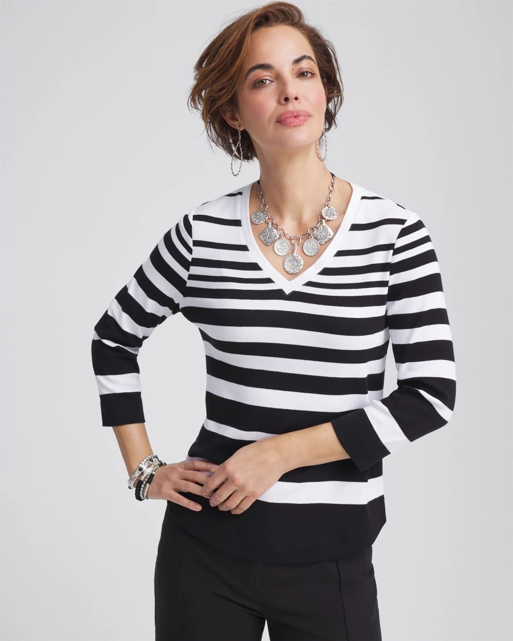 Ombré-Striped Pima Tee