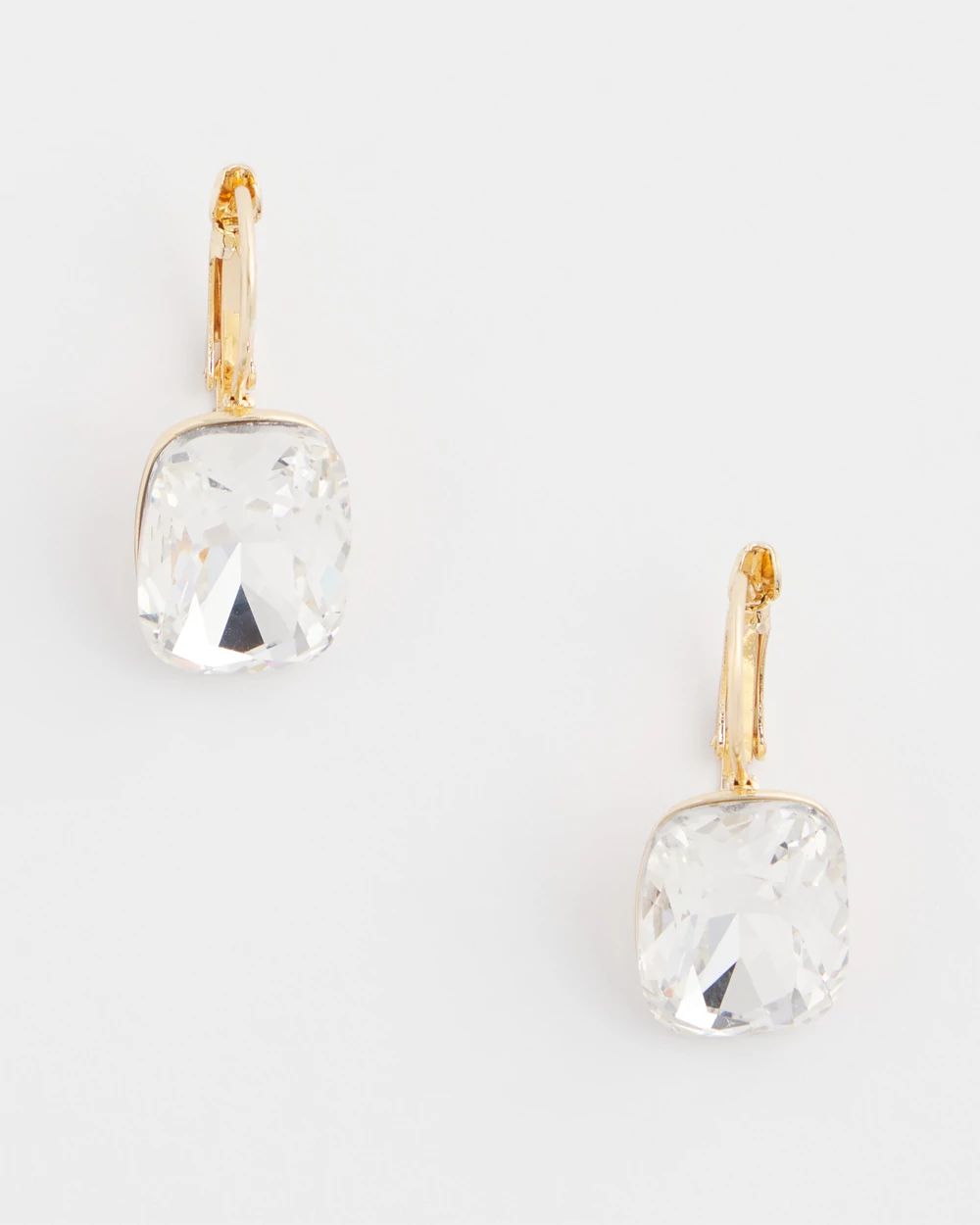 No Droop™ Clear Drop Earrings