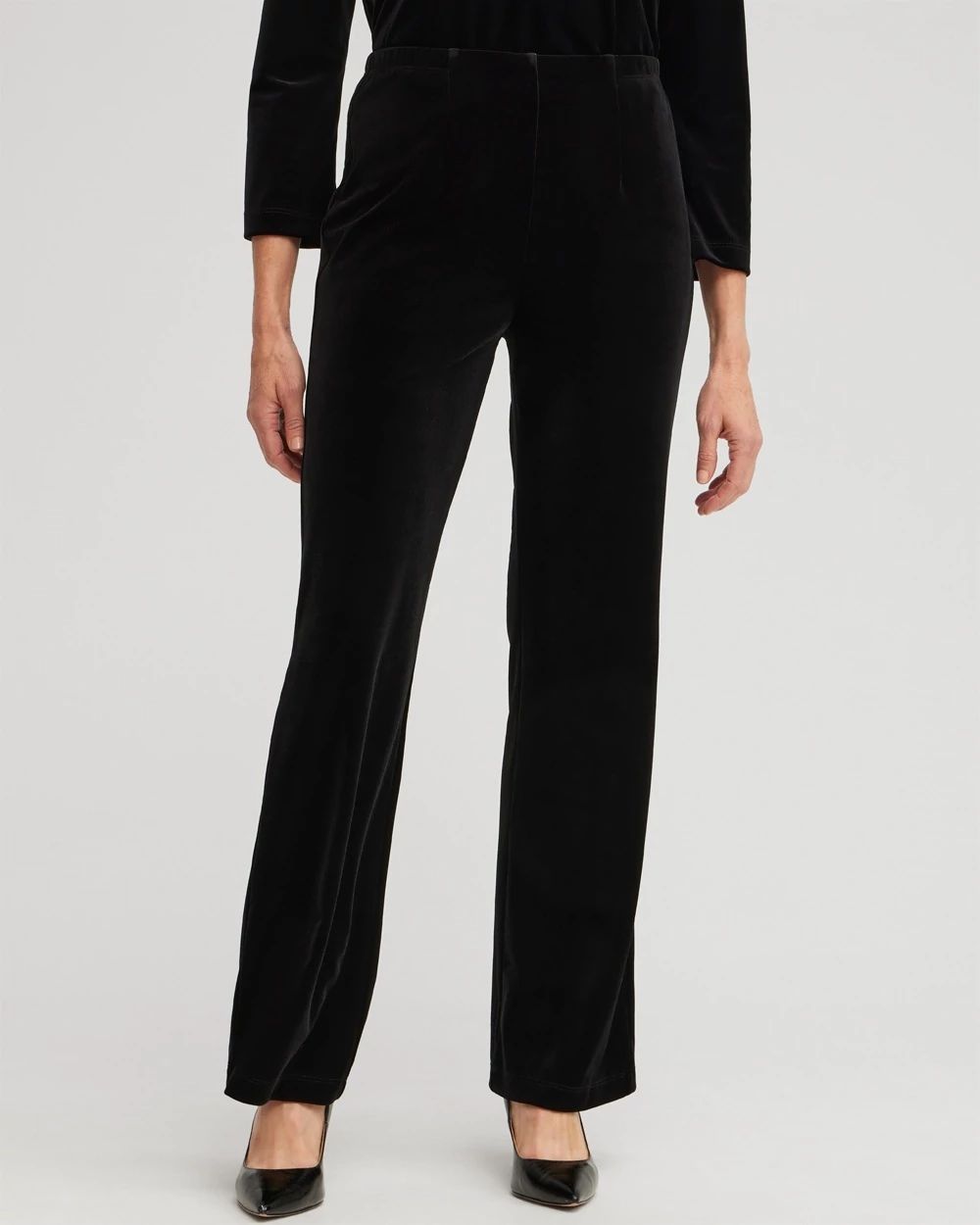 Petite Travelers Collection Velvet No Tummy Pants