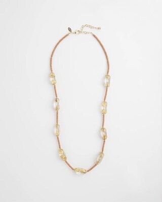 Lucite Gold Foil Necklace
