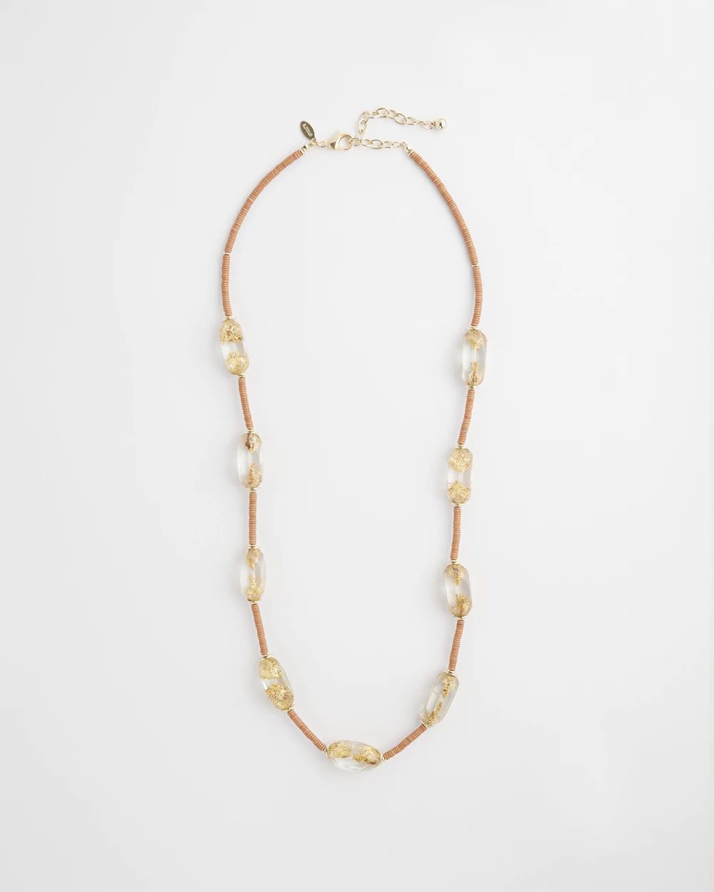 Lucite Gold Foil Necklace