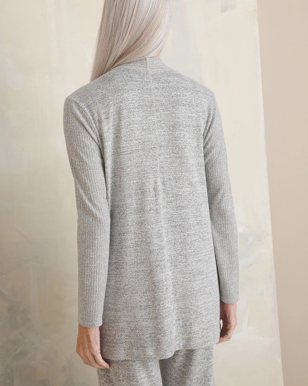 Zenergy Soft Essentials Ribbed Drape Cardigan