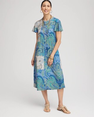 Trapunto Midi Jersey-Knit Dress